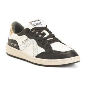 Anthropologie Schutz Women's Women's Almond Toe Glitter Rock Sneakers